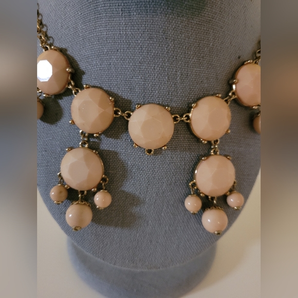 Vintage ETC! Statement Gold Tone Peach Pink Creme Tone Bubbles - Picture 4 of 6